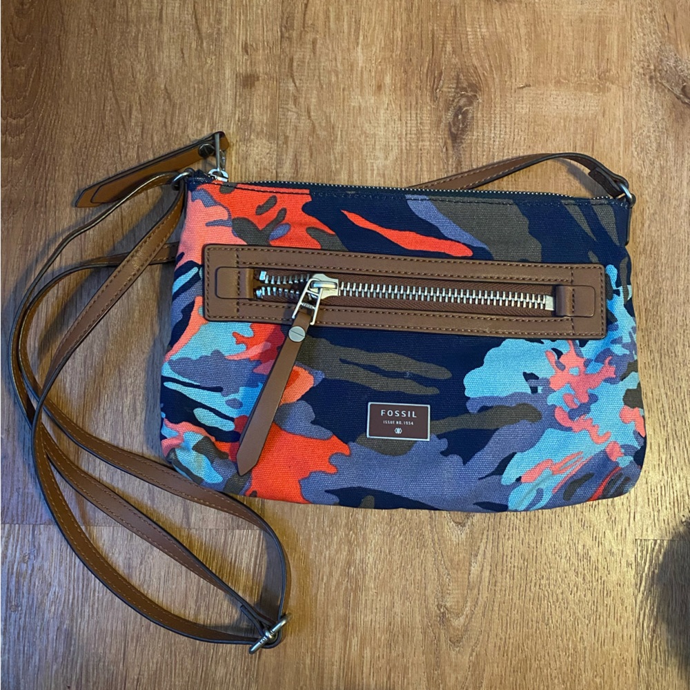 Fossil Crossbody Floral Purse Bag